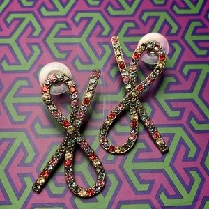 J. Crew colorful ribbon earrings